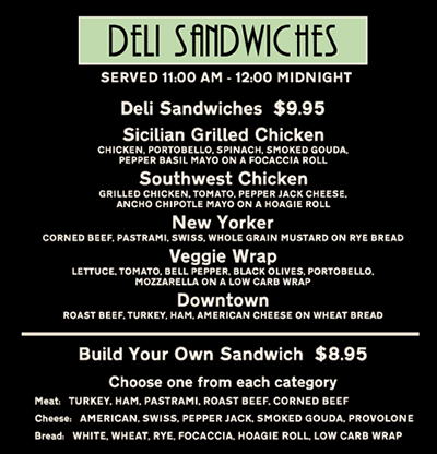 Lite Bite Express Menu