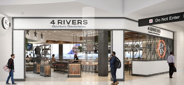 A mockup of the 4 Rivers restaurant in MCO.