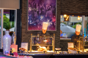 Carving station for a party at 3NINE.