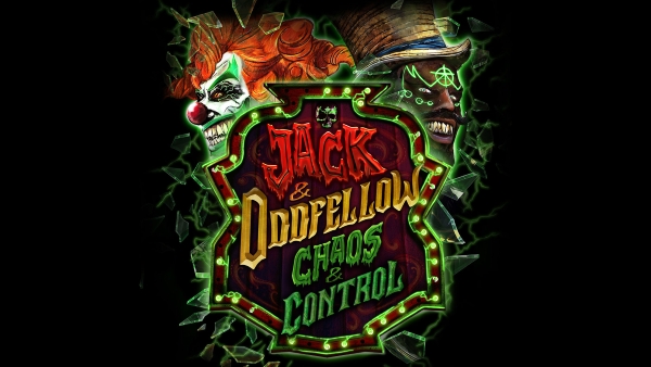 A promo photo for Jack and Dr. Oddfellow, a haunted house at Halloween Horror Nights 2026.