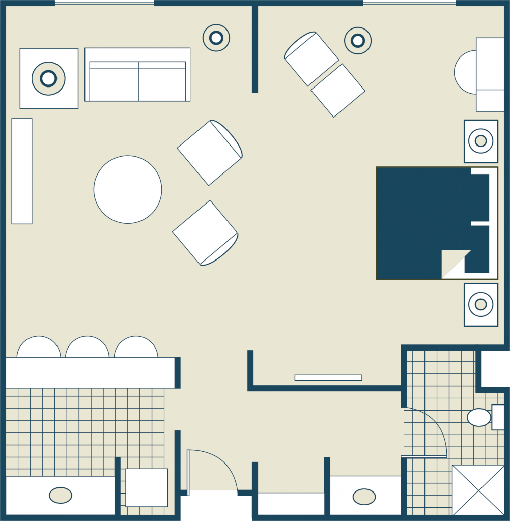 Junior Suite Floor Plan Rosen Plaza® Hotel