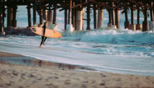 Stay Fit on Vacation - Surfer at Cocoa Beach, Florida