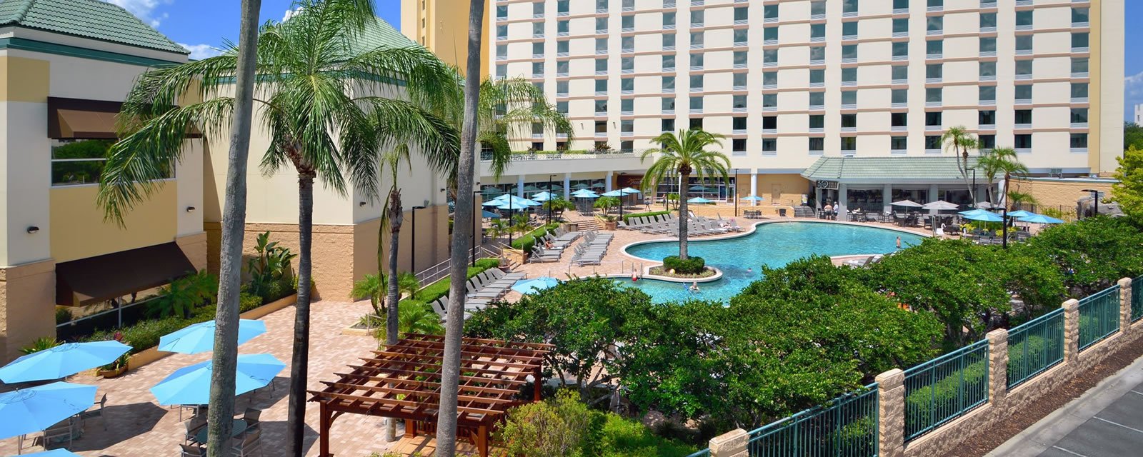 Pool with Rosen Plaza® Building Behind